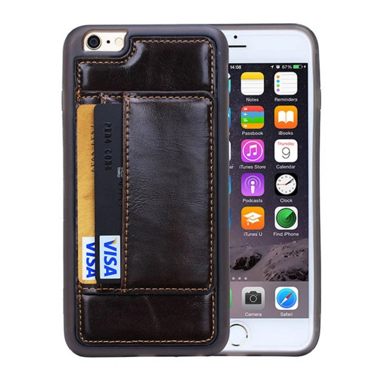 Crazy Horse Texture PU Leather + TPU + PC Case with Card Slots & Holder for iPhone 6 & 6S