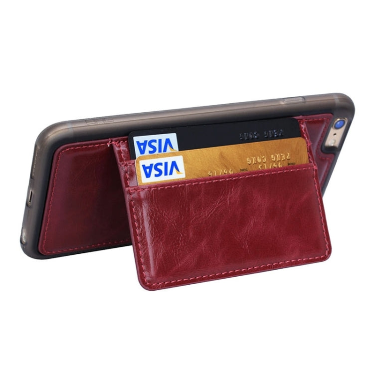 Crazy Horse Texture PU Leather + TPU + PC Case with Card Slots & Holder for iPhone 6 & 6S