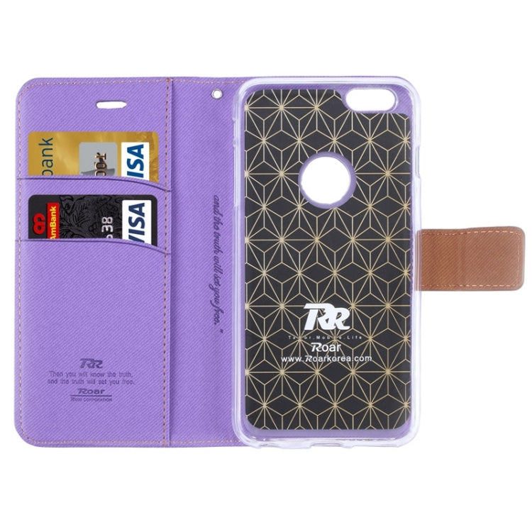Roar Stripe Texture Leather Case with Holder & Card Slot & Wallet for iPhone 6 & 6S