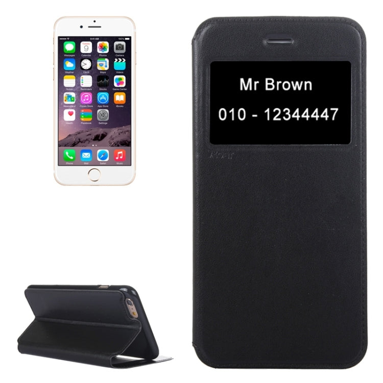 Roar Crazy Horse Texture Leather Case with Holder & Card Slot & Caller ID Display for iPhone 6 & 6S