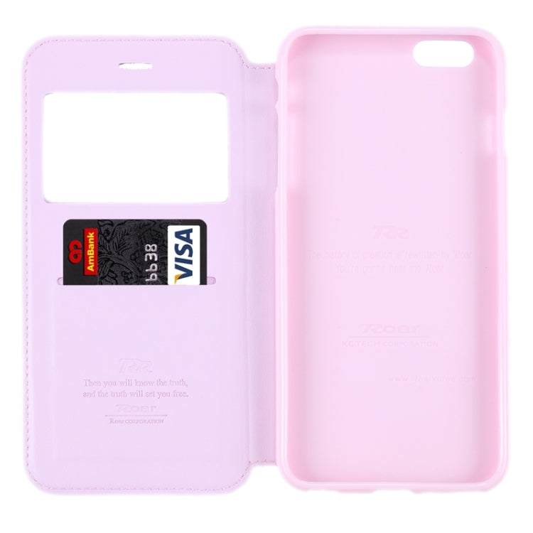 Roar Crazy Horse Texture Leather Case with Holder & Card Slot & Caller ID Display for iPhone 6 & 6S