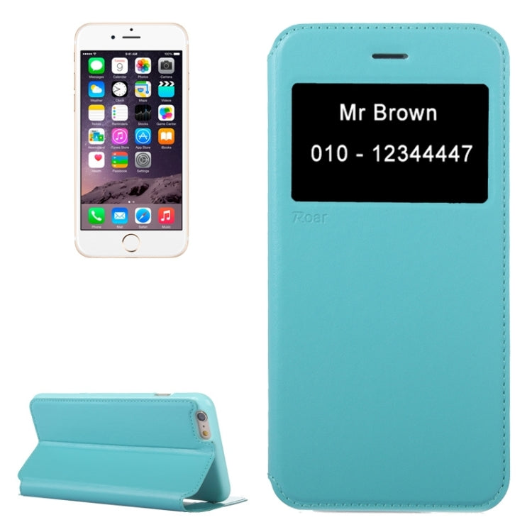 Roar Crazy Horse Texture Leather Case with Holder & Card Slot & Caller ID Display for iPhone 6 & 6S