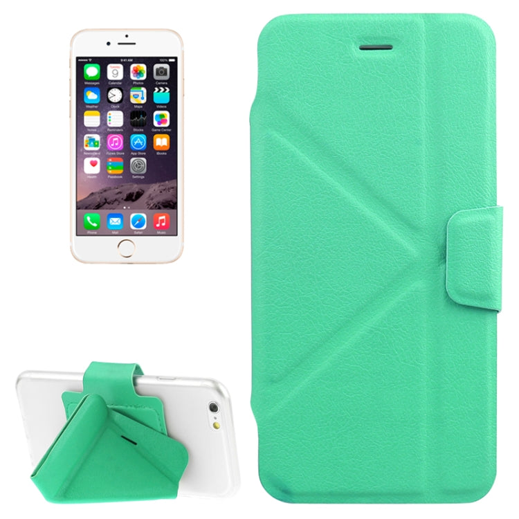 Multi-folding Crazy Horse Texture PU Leather Case with Holder for iPhone 6 & 6S
