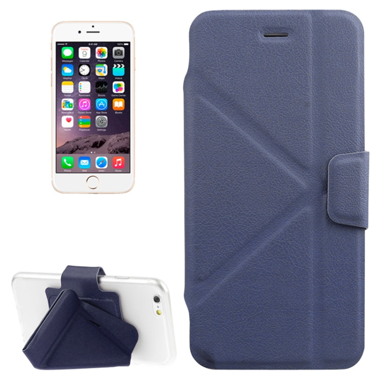 Multi-folding Crazy Horse Texture PU Leather Case with Holder for iPhone 6 & 6S