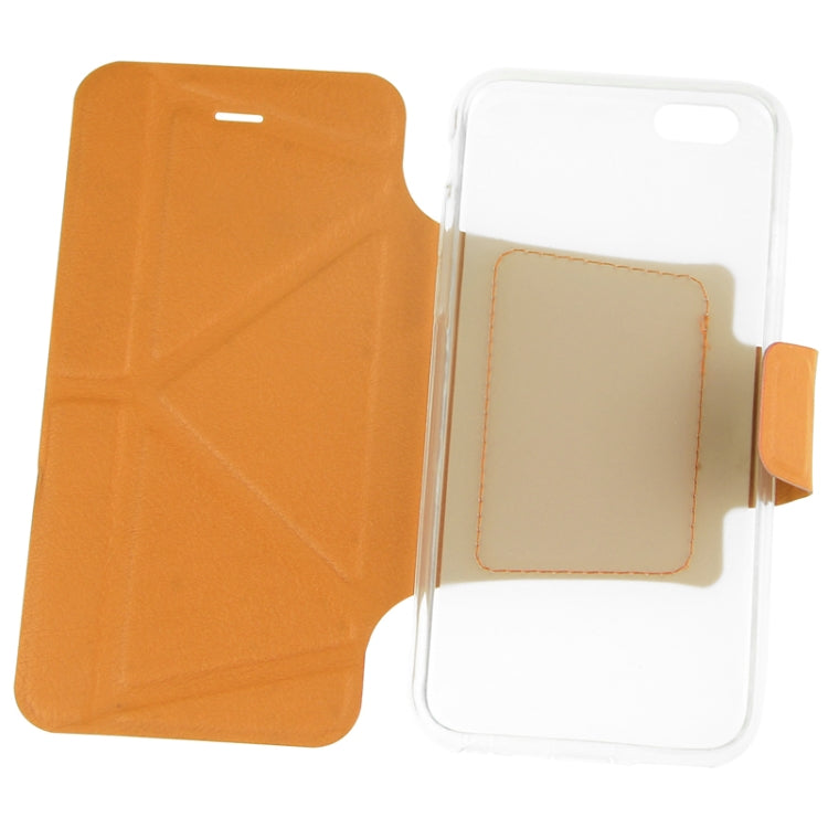Multi-folding Crazy Horse Texture PU Leather Case with Holder for iPhone 6 & 6S