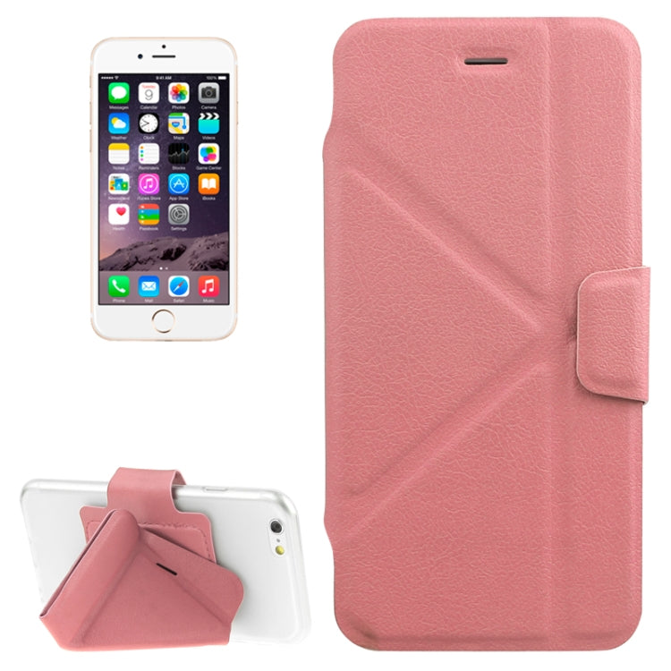 Multi-folding Crazy Horse Texture PU Leather Case with Holder for iPhone 6 & 6S