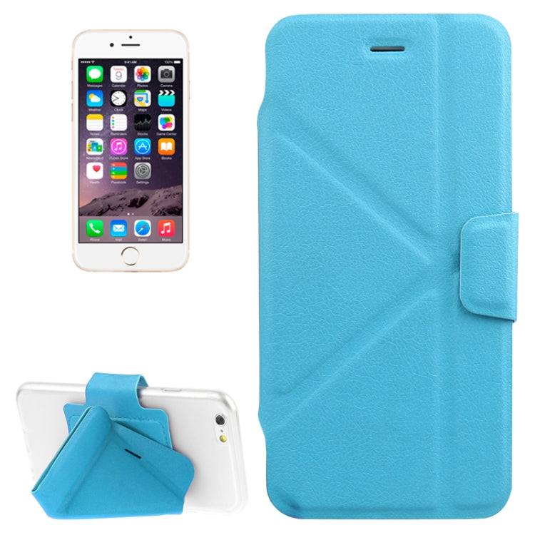 Multi-folding Crazy Horse Texture PU Leather Case with Holder for iPhone 6 & 6S