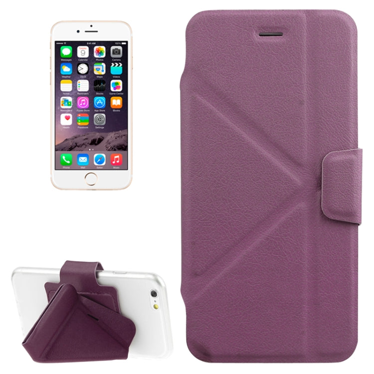 Multi-folding Crazy Horse Texture PU Leather Case with Holder for iPhone 6 & 6S