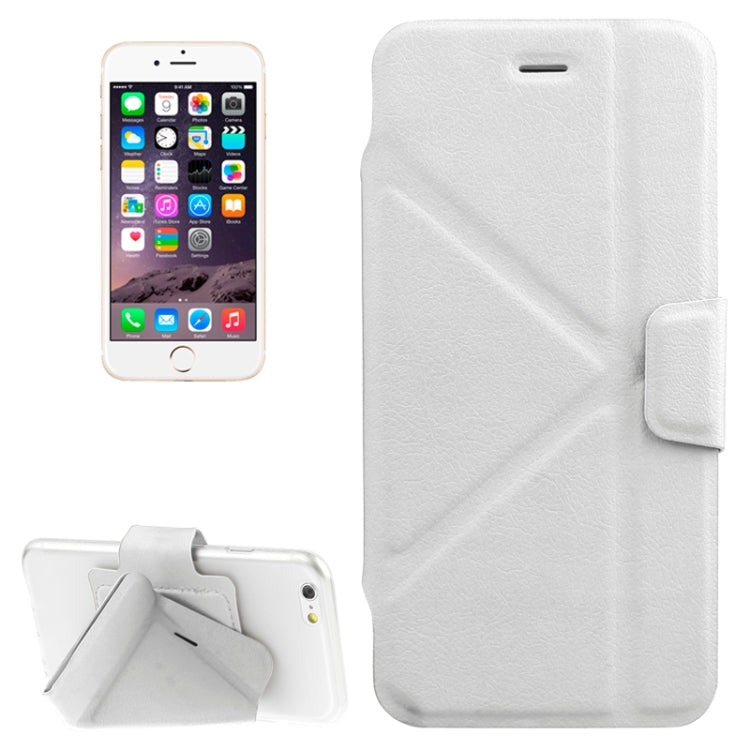 Multi-folding Crazy Horse Texture PU Leather Case with Holder for iPhone 6 & 6S