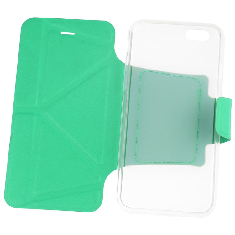 Multi-folding Crazy Horse Texture PU Leather Case with Holder for iPhone 6 & 6S