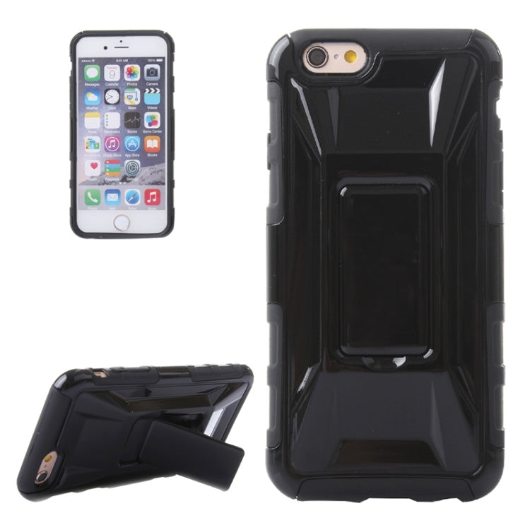3D Sports Car Pattern PC + TPU Combination Case with Holder for iPhone 6 & 6S
