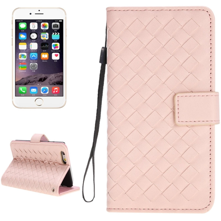 Grid Texture Horizontal Leather Case with Holder & Card Slots & Wallet & Lanyard for iPhone 6 & 6S