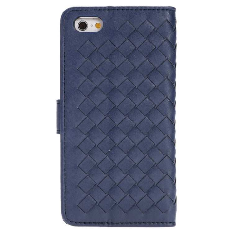 Grid Texture Horizontal Leather Case with Holder & Card Slots & Wallet & Lanyard for iPhone 6 & 6S