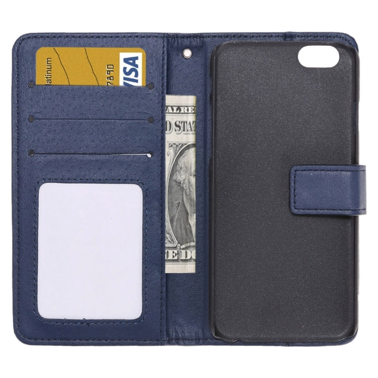 Grid Texture Horizontal Leather Case with Holder & Card Slots & Wallet & Lanyard for iPhone 6 & 6S