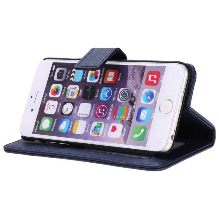 Grid Texture Horizontal Leather Case with Holder & Card Slots & Wallet & Lanyard for iPhone 6 & 6S