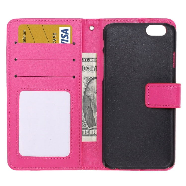 Grid Texture Horizontal Leather Case with Holder & Card Slots & Wallet & Lanyard for iPhone 6 & 6S