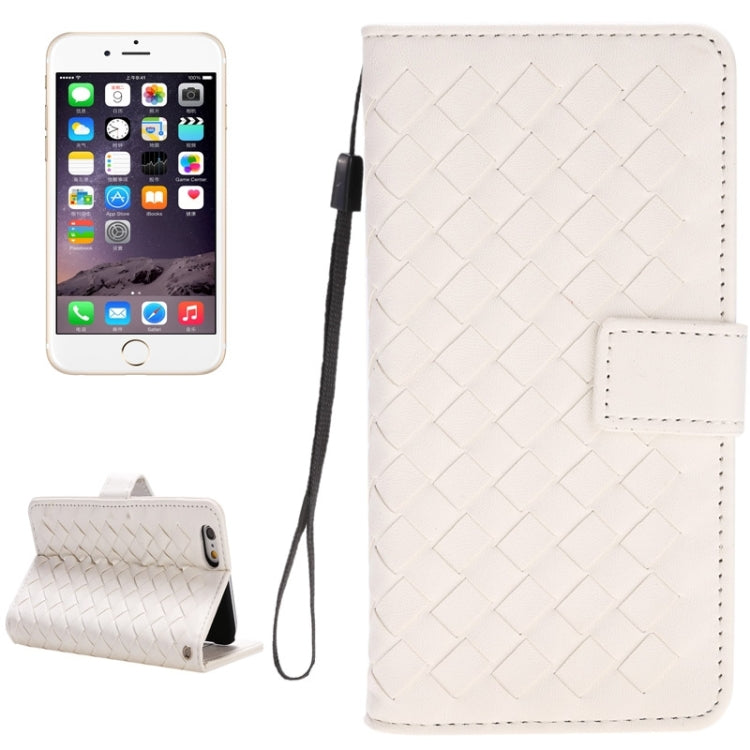 Grid Texture Horizontal Leather Case with Holder & Card Slots & Wallet & Lanyard for iPhone 6 & 6S