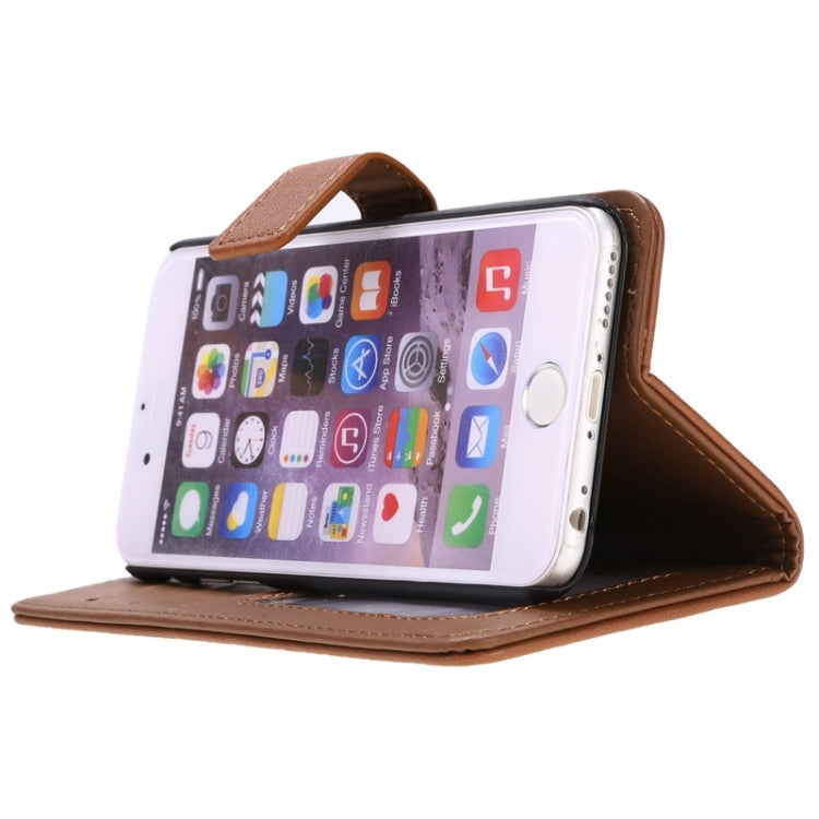 Grid Texture Horizontal Leather Case with Holder & Card Slots & Wallet & Lanyard for iPhone 6 & 6S