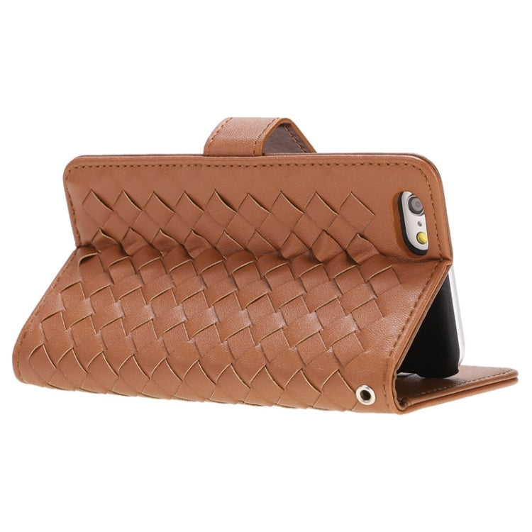 Grid Texture Horizontal Leather Case with Holder & Card Slots & Wallet & Lanyard for iPhone 6 & 6S