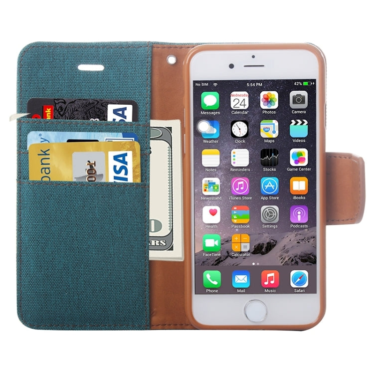 Denim Texture Horizontal Flip Leather Case with Holder & Card Slots & Wallet for iPhone 6 & 6S