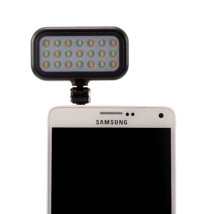 3.5mm Universal Night Using Selfie 21 LED Flash Light, For iPad, iPhone, Galaxy, Huawei, Xiaomi, LG, HTC and Other Smart Phones(Black)