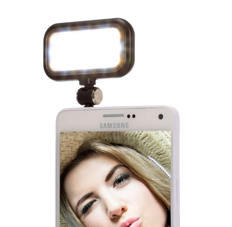 3.5mm Universal Night Using Selfie 21 LED Flash Light, For iPad, iPhone, Galaxy, Huawei, Xiaomi, LG, HTC and Other Smart Phones(Black)