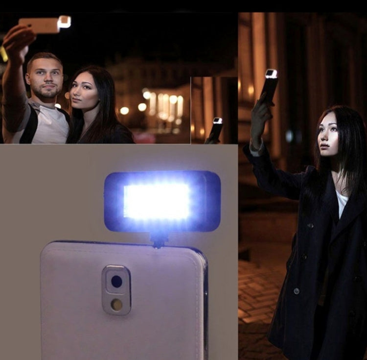 3.5mm Universal Night Using Selfie 21 LED Flash Light, For iPad, iPhone, Galaxy, Huawei, Xiaomi, LG, HTC and Other Smart Phones(Black)