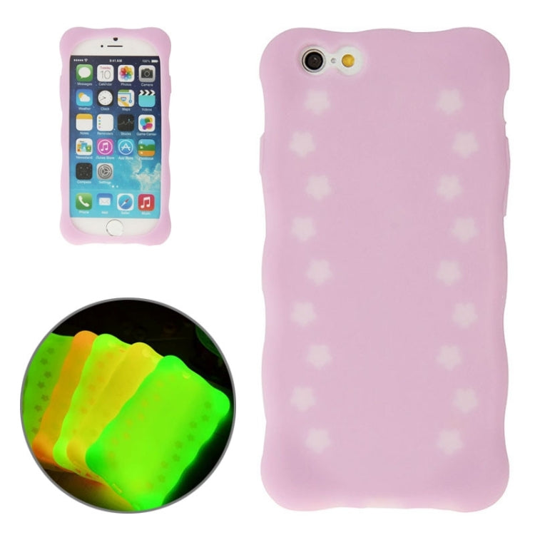 Flowers Pattern Luminous Silicone Case for iPhone 6
