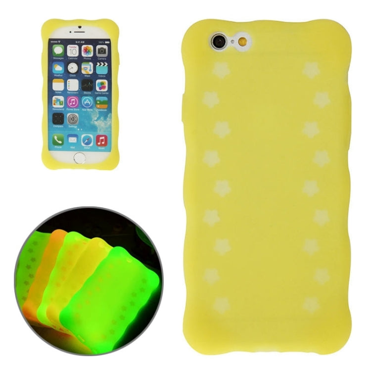 Flowers Pattern Luminous Silicone Case for iPhone 6