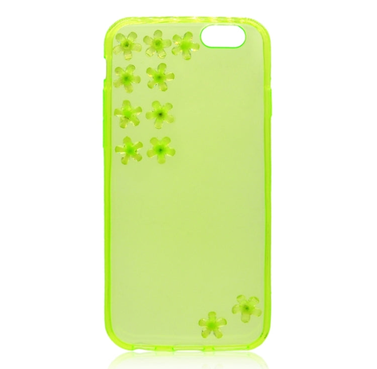 Flower Pattern Diamond Encrusted Ultrathin TPU Protective Case for iPhone 6