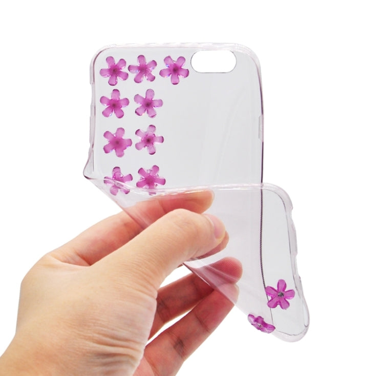 Flower Pattern Diamond Encrusted Ultrathin TPU Protective Case for iPhone 6