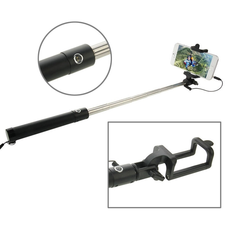 Three Generations Drive-by-wire Selfie Stick Monopod Folding Extendable Handheld Holder, Max Length: 74.5cm, for iPhone, Samsung, HTC, LG, Sony, Huawei, Lenovo, Xiaomi and other Smartphones