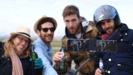 Three Generations Drive-by-wire Selfie Stick Monopod Folding Extendable Handheld Holder, Max Length: 74.5cm, for iPhone, Samsung, HTC, LG, Sony, Huawei, Lenovo, Xiaomi and other Smartphones