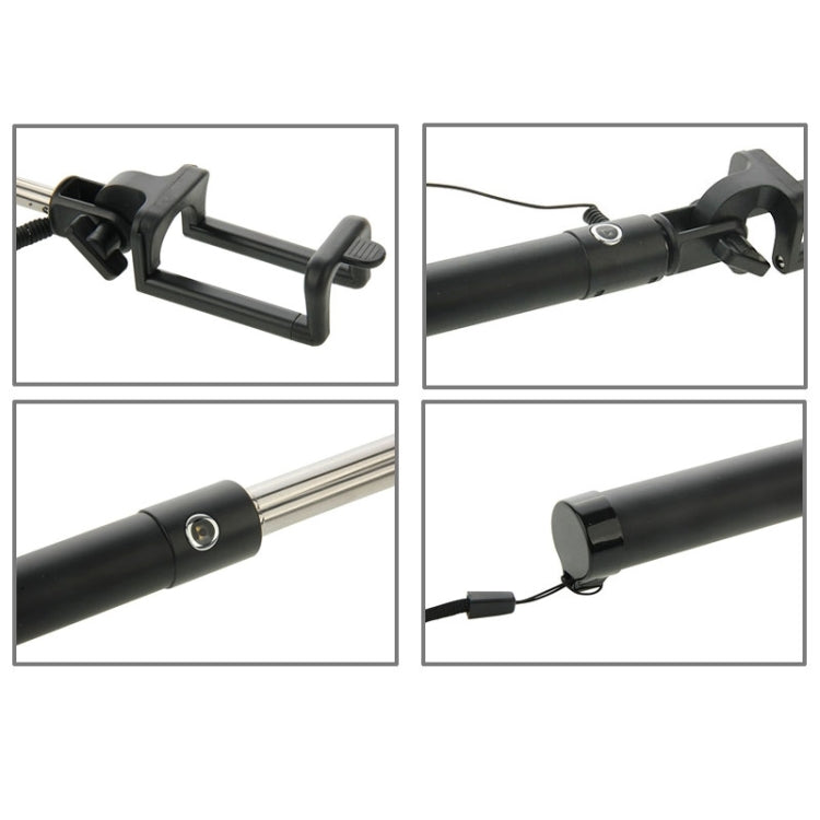 Three Generations Drive-by-wire Selfie Stick Monopod Folding Extendable Handheld Holder, Max Length: 74.5cm, for iPhone, Samsung, HTC, LG, Sony, Huawei, Lenovo, Xiaomi and other Smartphones
