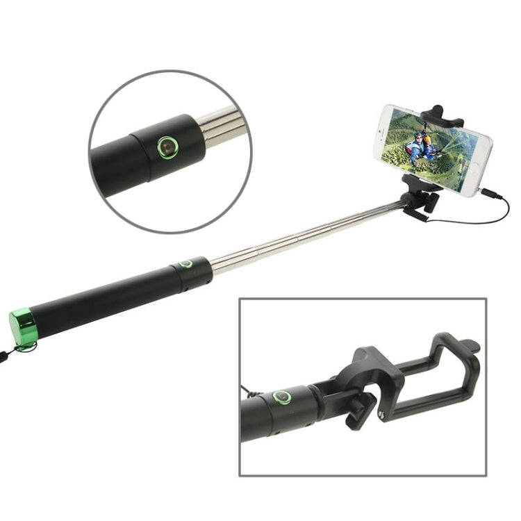 Three Generations Drive-by-wire Selfie Stick Monopod Folding Extendable Handheld Holder, Max Length: 74.5cm, for iPhone, Samsung, HTC, LG, Sony, Huawei, Lenovo, Xiaomi and other Smartphones