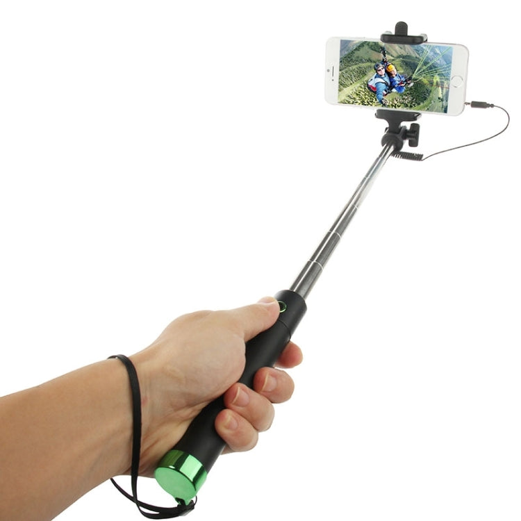 Three Generations Drive-by-wire Selfie Stick Monopod Folding Extendable Handheld Holder, Max Length: 74.5cm, for iPhone, Samsung, HTC, LG, Sony, Huawei, Lenovo, Xiaomi and other Smartphones
