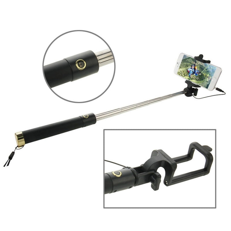 Three Generations Drive-by-wire Selfie Stick Monopod Folding Extendable Handheld Holder, Max Length: 74.5cm, for iPhone, Samsung, HTC, LG, Sony, Huawei, Lenovo, Xiaomi and other Smartphones