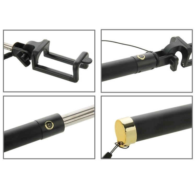 Three Generations Drive-by-wire Selfie Stick Monopod Folding Extendable Handheld Holder, Max Length: 74.5cm, for iPhone, Samsung, HTC, LG, Sony, Huawei, Lenovo, Xiaomi and other Smartphones