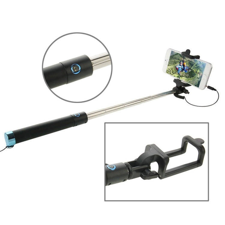Three Generations Drive-by-wire Selfie Stick Monopod Folding Extendable Handheld Holder, Max Length: 74.5cm, for iPhone, Samsung, HTC, LG, Sony, Huawei, Lenovo, Xiaomi and other Smartphones