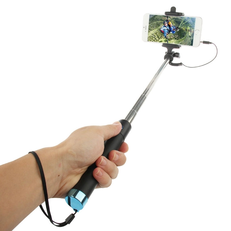 Three Generations Drive-by-wire Selfie Stick Monopod Folding Extendable Handheld Holder, Max Length: 74.5cm, for iPhone, Samsung, HTC, LG, Sony, Huawei, Lenovo, Xiaomi and other Smartphones