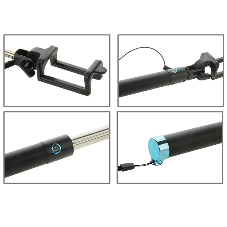 Three Generations Drive-by-wire Selfie Stick Monopod Folding Extendable Handheld Holder, Max Length: 74.5cm, for iPhone, Samsung, HTC, LG, Sony, Huawei, Lenovo, Xiaomi and other Smartphones