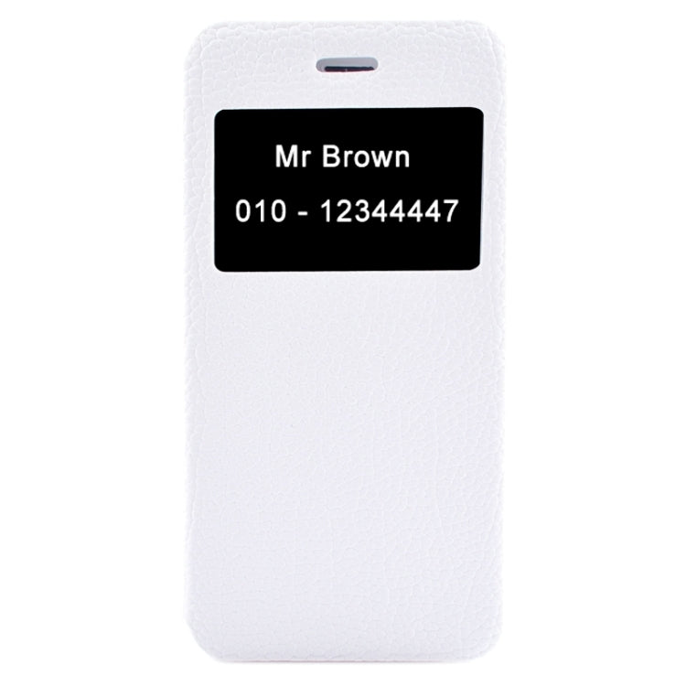 Horizontal Flip Litchi Texture Leather Case with Holder & Caller ID Display for iPhone 6 & 6S