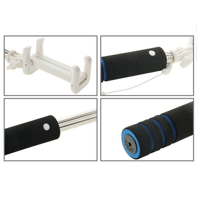 Goshot Q4 Mini Wire Controlled Selfie Stick Monopod Folding Extendable Handheld Holder for iOS & Android Phone, Max Length: 60cm