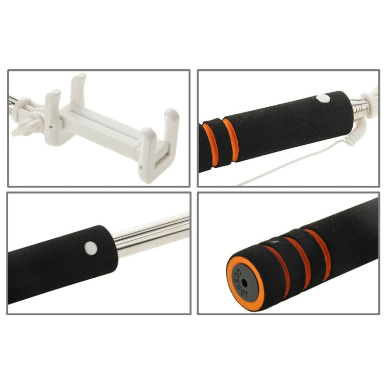Goshot Q4 Mini Wire Controlled Selfie Stick Monopod Folding Extendable Handheld Holder for iOS & Android Phone, Max Length: 60cm