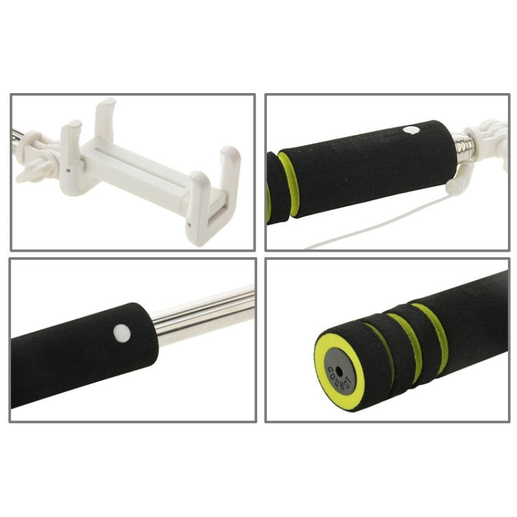 Goshot Q4 Mini Wire Controlled Selfie Stick Monopod Folding Extendable Handheld Holder for iOS & Android Phone, Max Length: 60cm