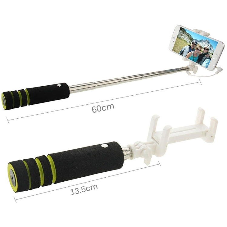 Goshot Q4 Mini Wire Controlled Selfie Stick Monopod Folding Extendable Handheld Holder for iOS & Android Phone, Max Length: 60cm