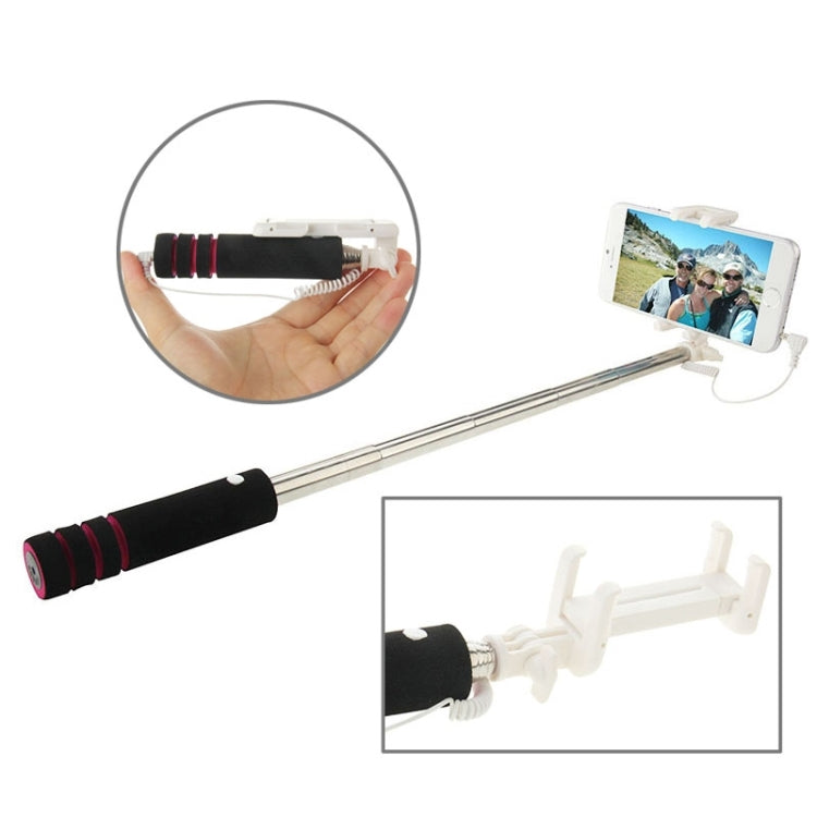 Goshot Q4 Mini Wire Controlled Selfie Stick Monopod Folding Extendable Handheld Holder for iOS & Android Phone, Max Length: 60cm
