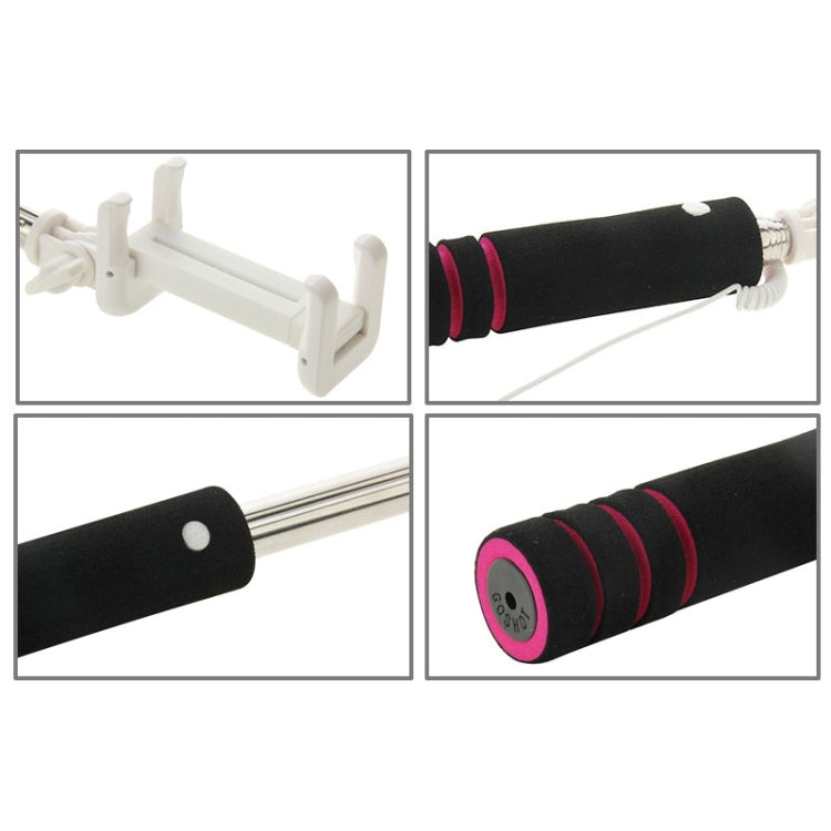 Goshot Q4 Mini Wire Controlled Selfie Stick Monopod Folding Extendable Handheld Holder for iOS & Android Phone, Max Length: 60cm