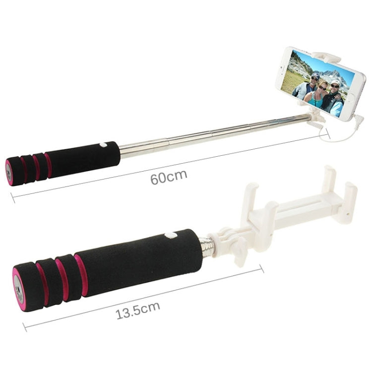 Goshot Q4 Mini Wire Controlled Selfie Stick Monopod Folding Extendable Handheld Holder for iOS & Android Phone, Max Length: 60cm