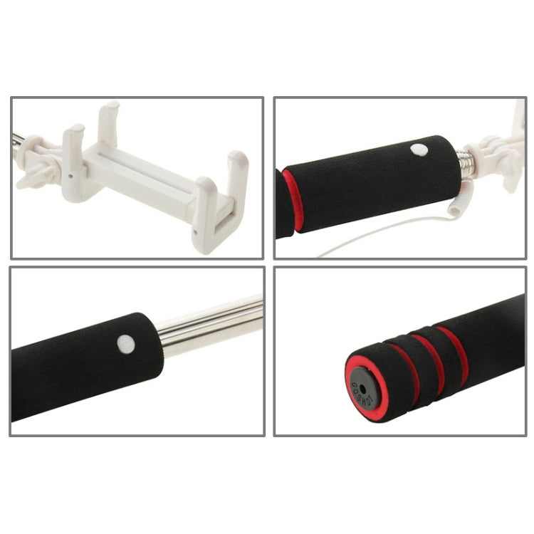 Goshot Q4 Mini Wire Controlled Selfie Stick Monopod Folding Extendable Handheld Holder for iOS & Android Phone, Max Length: 60cm